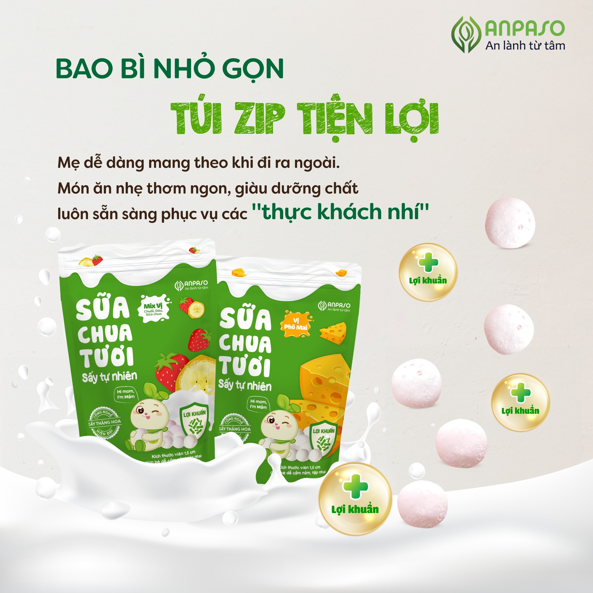 ANPASO - 8M+SỮA CHUA TƯƠI SẤY