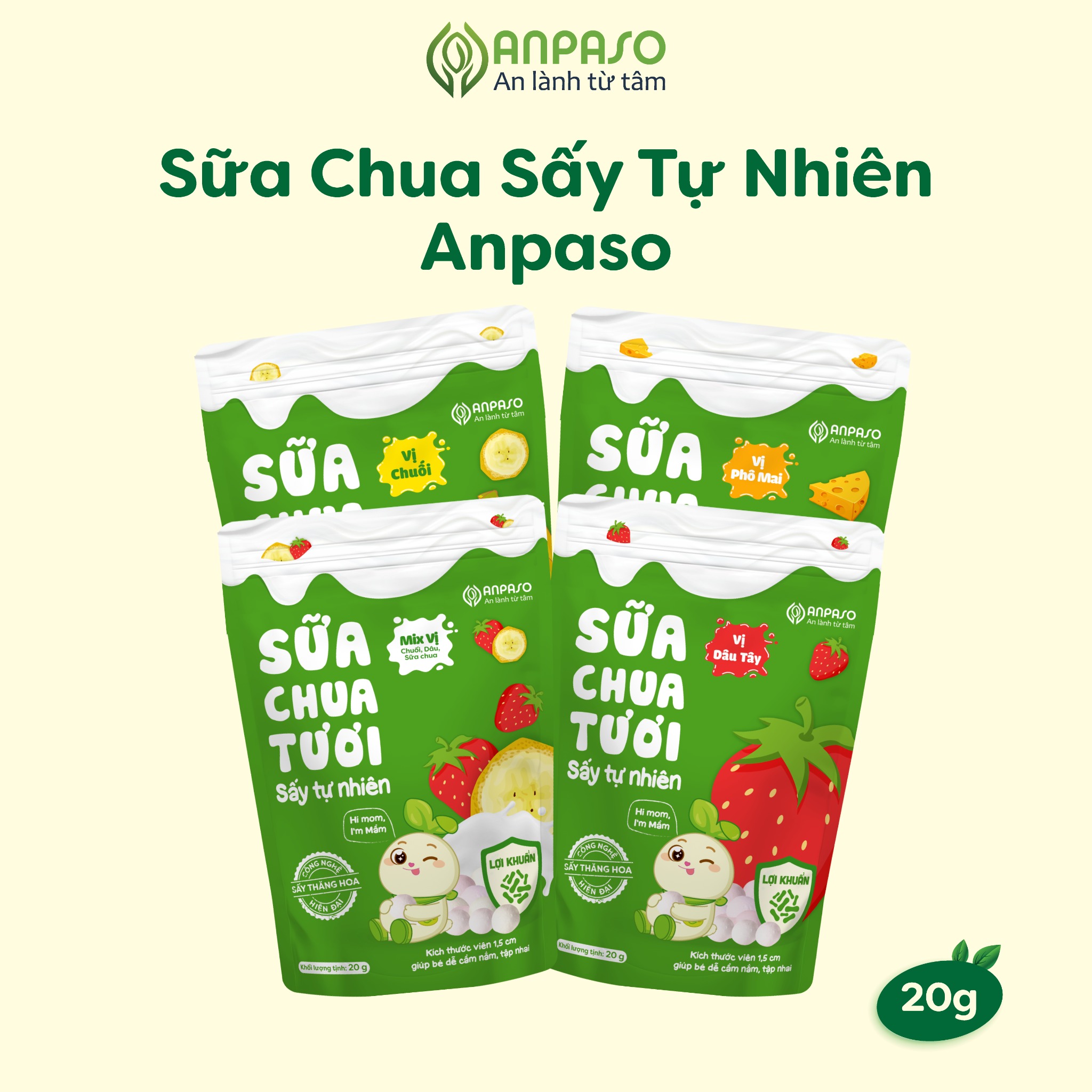 ANPASO - 8M+SỮA CHUA TƯƠI SẤY