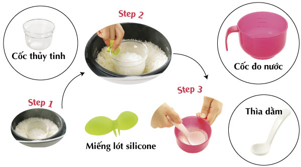 RICHELL - BỘ NẤU CHÁO/CƠM NÁT TRONG NỒI CƠM ĐIỆN