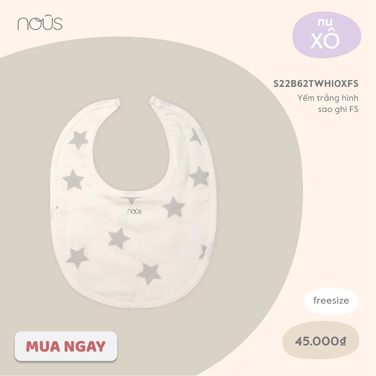 Nous Yếm trắng hình Sao ghi