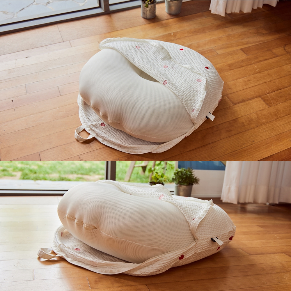 ROTOTO BEBE - GỐI CHỐNG TRÀO AIRMESH GỖ SỒI NGUYÊN KHỐI