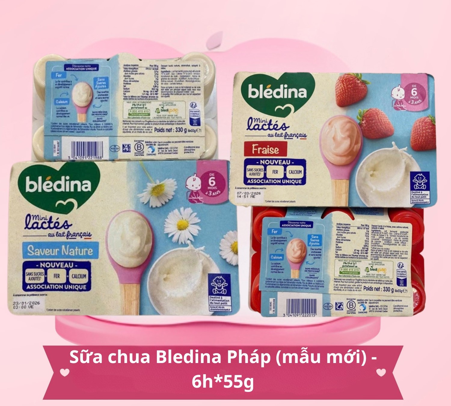 BLEDINA - SỮA CHUA MINI LACTES MẪU MỚI