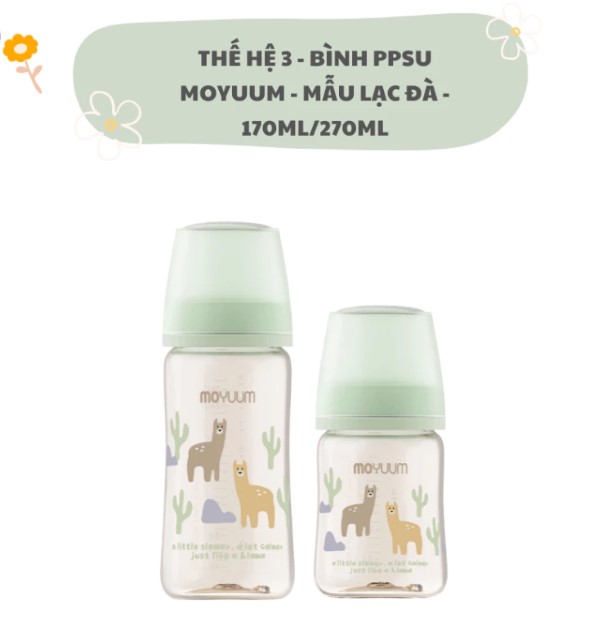 MOYUUM - BÌNH SỮA PPSU THẾ HỆ 3 NEW