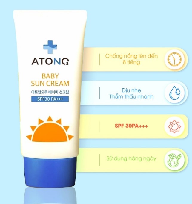 ATONO - 6M+KEM CHỐNG NẮNG BABY SUN CREAM