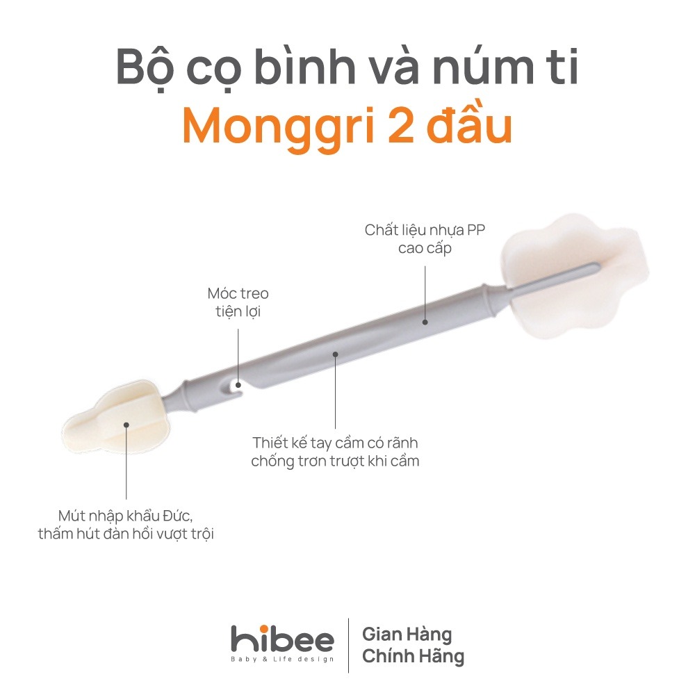 HIBEE - CỌ BÌNH BỌT BIỂN MONGRI 2 ĐẦU