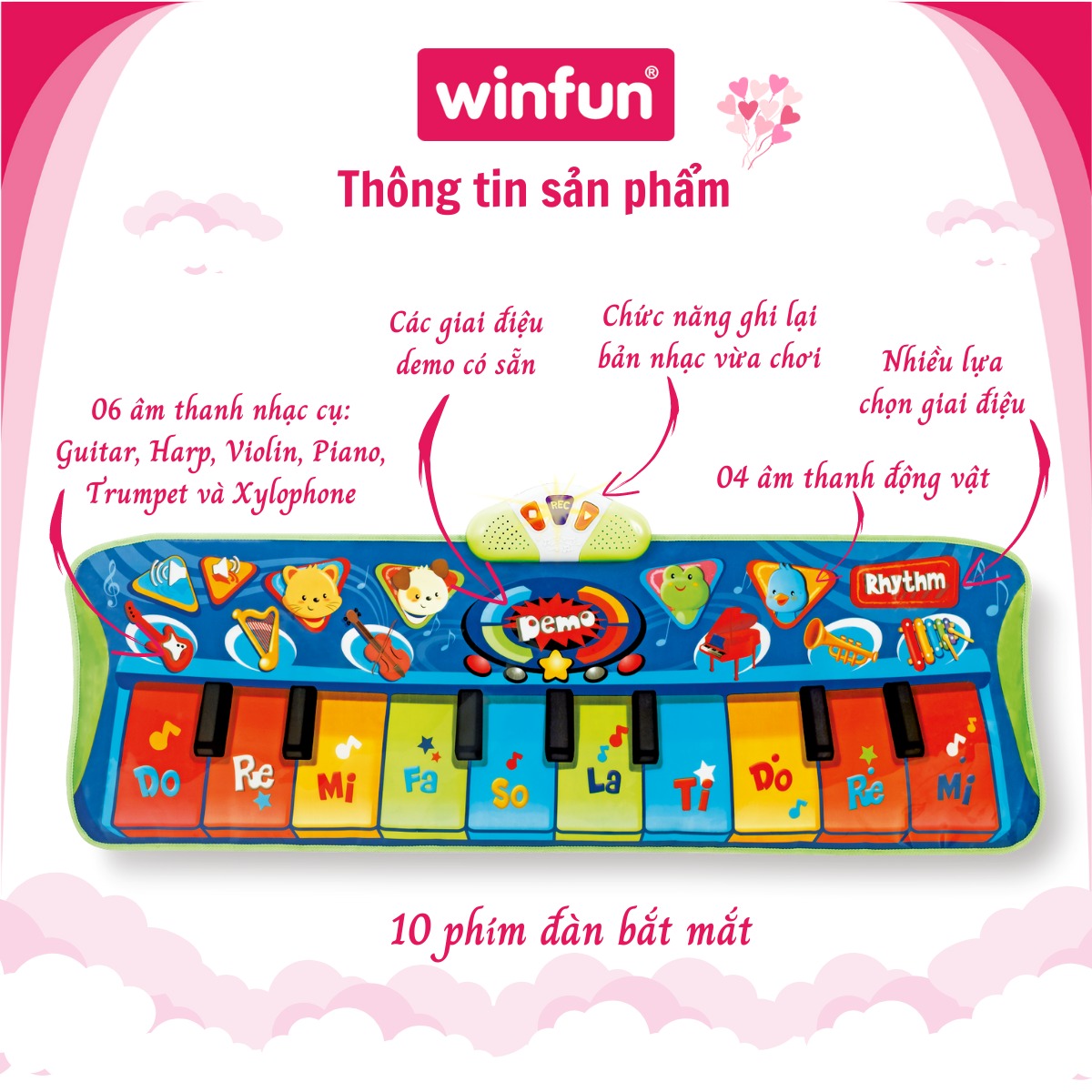 WINFUN - THẢM ĐÀN NHẢY WF-2507