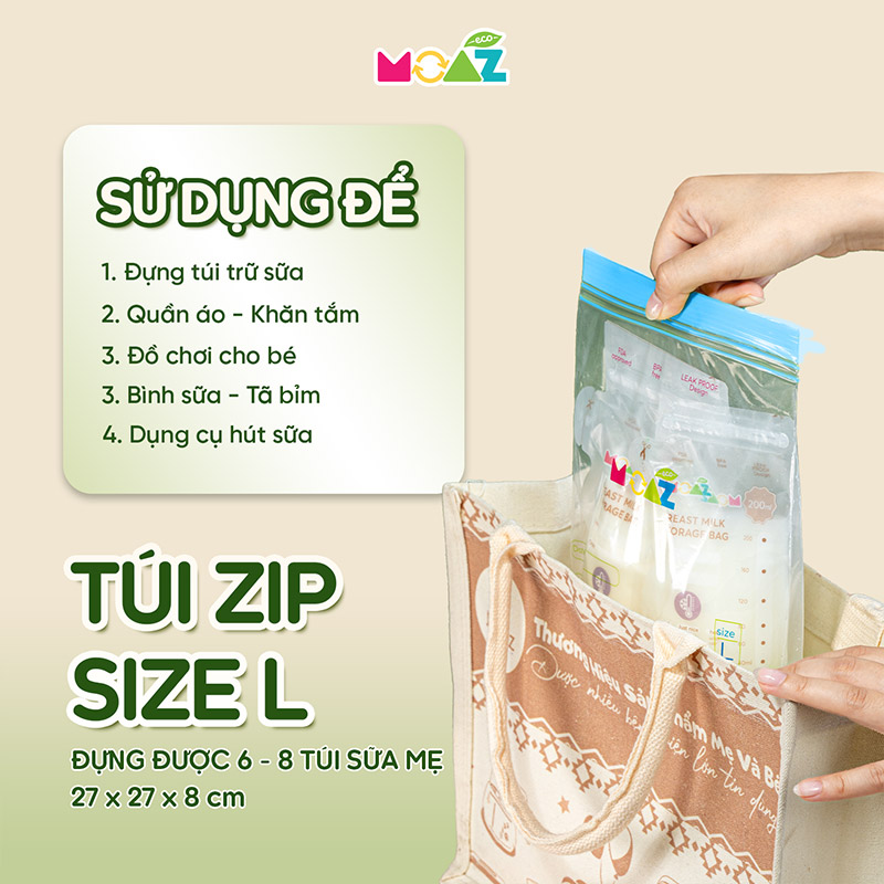 MOAZ - TÚI ZIP ĐA NĂNG 20PCS