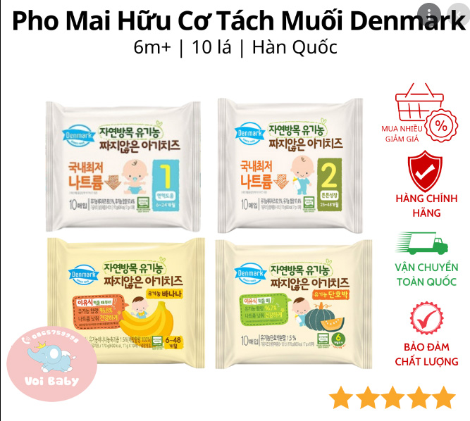 DENMARK - PHÔ MAI HỮU CƠ TÁCH MUỐI