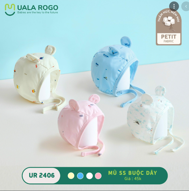 UALA ROGO - MŨ SƠ SINH BUỘC DÂY PETIT UR2406