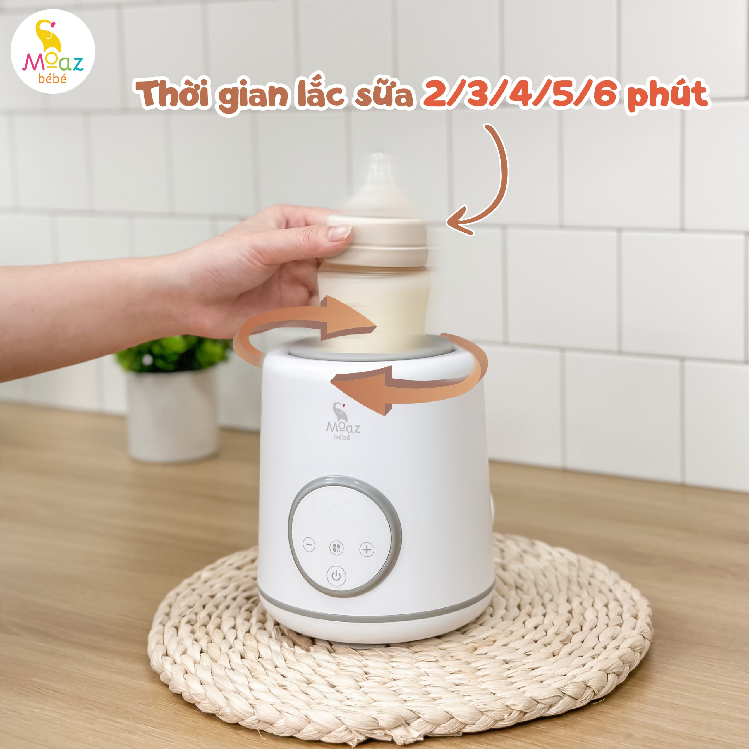 MOAZ - MÁY LẮC SỮA VÀ GIỮ ẤM MB-079