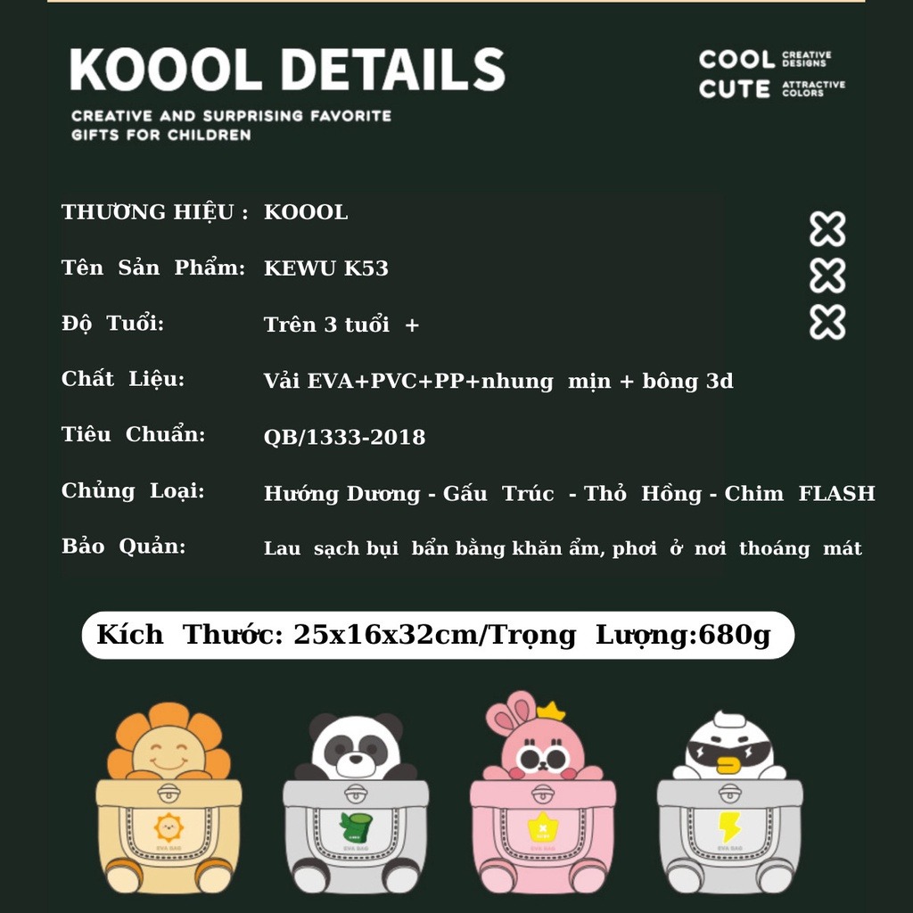 2Y+KOOOL - BALO MẦM NON K53