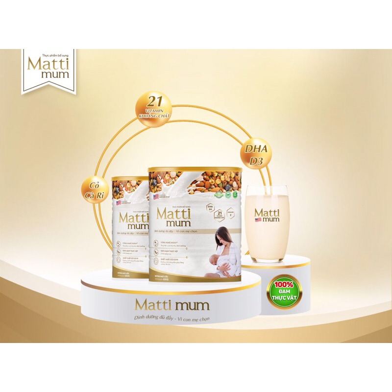 MATTI MUM - SỮA HẠT LỢI SỮA ĐẠM THỰC VẬT