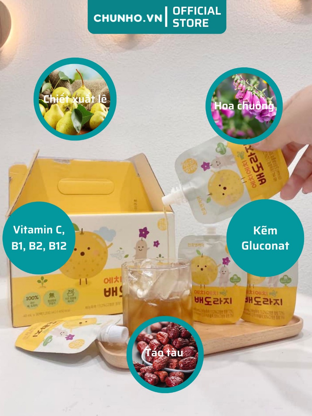 CHUNHO - 2Y+NƯỚC HỒNG SÂM LÊ HOA CHUÔNG