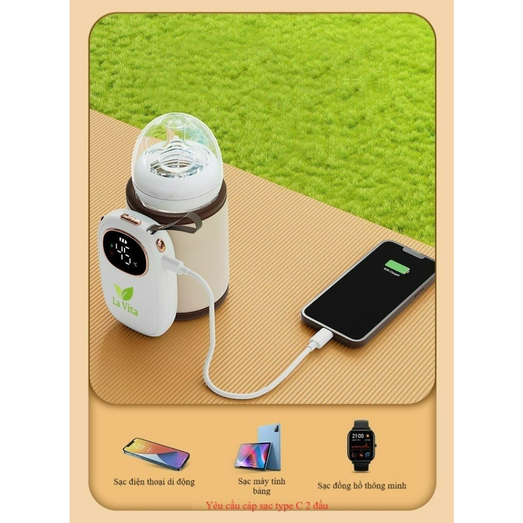 LAVITA - HÂM SỮA DI ĐỘNG CÓ PIN TÍCH ĐIỆN Q8