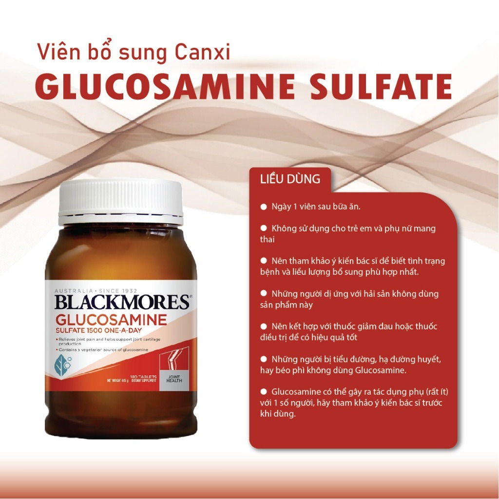 BLACKMORES - 18Y+BỔ XƯƠNG KHỚP GLUCOSAMINE