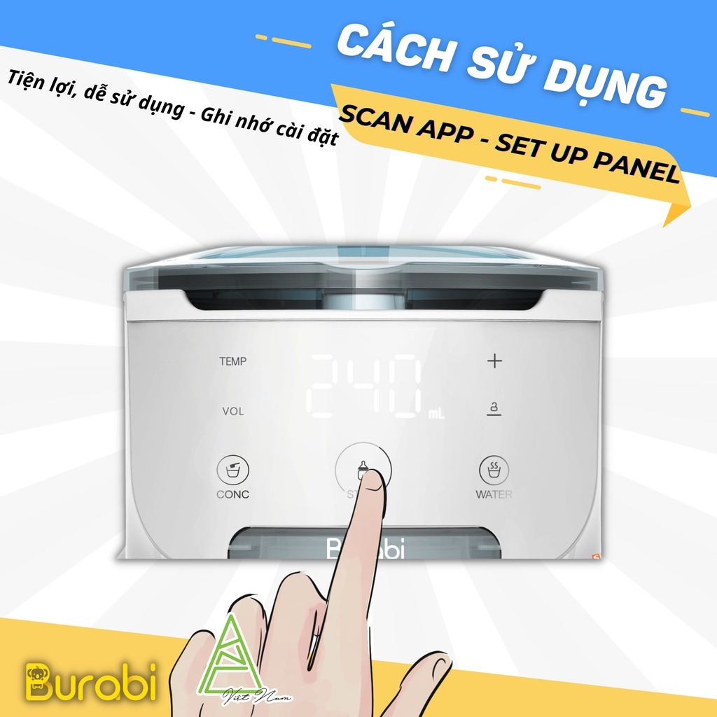 BURABI - MÁY PHA SỮA O2S PLUS 6+
