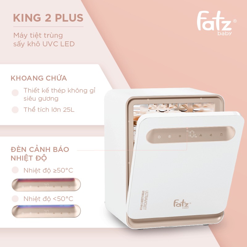 FATZ -MÁY TIỆT TRÙNG SẤY KHÔ UVC-LED KING 2 PLUS