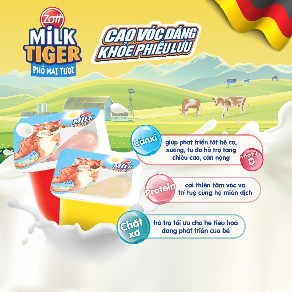 ZOTT - 6M+PHÔ MAI TƯƠI MILK TIGER