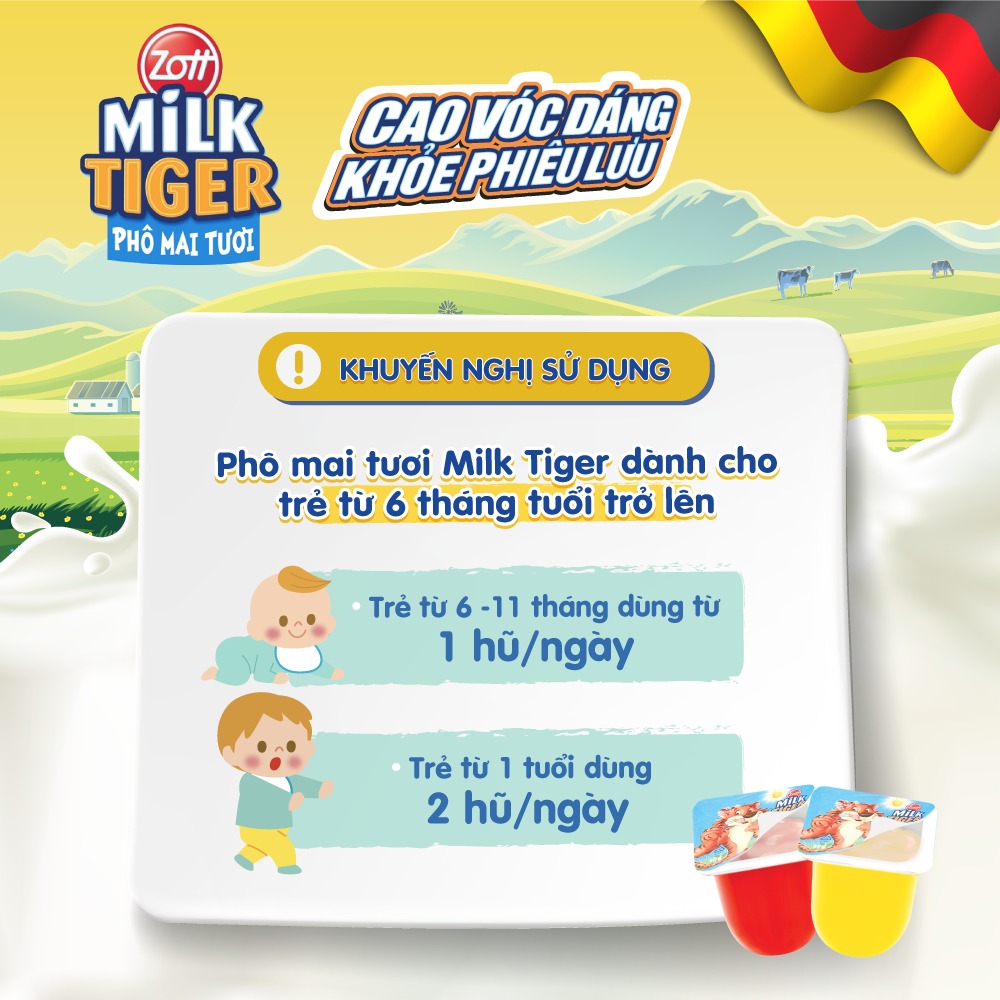 ZOTT - 6M+PHÔ MAI TƯƠI MILK TIGER