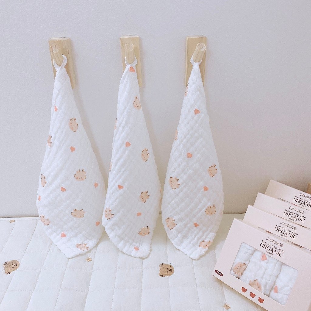 MONONA - SET 3 KHĂN SỮA 6 LỚP HỌA TIẾT