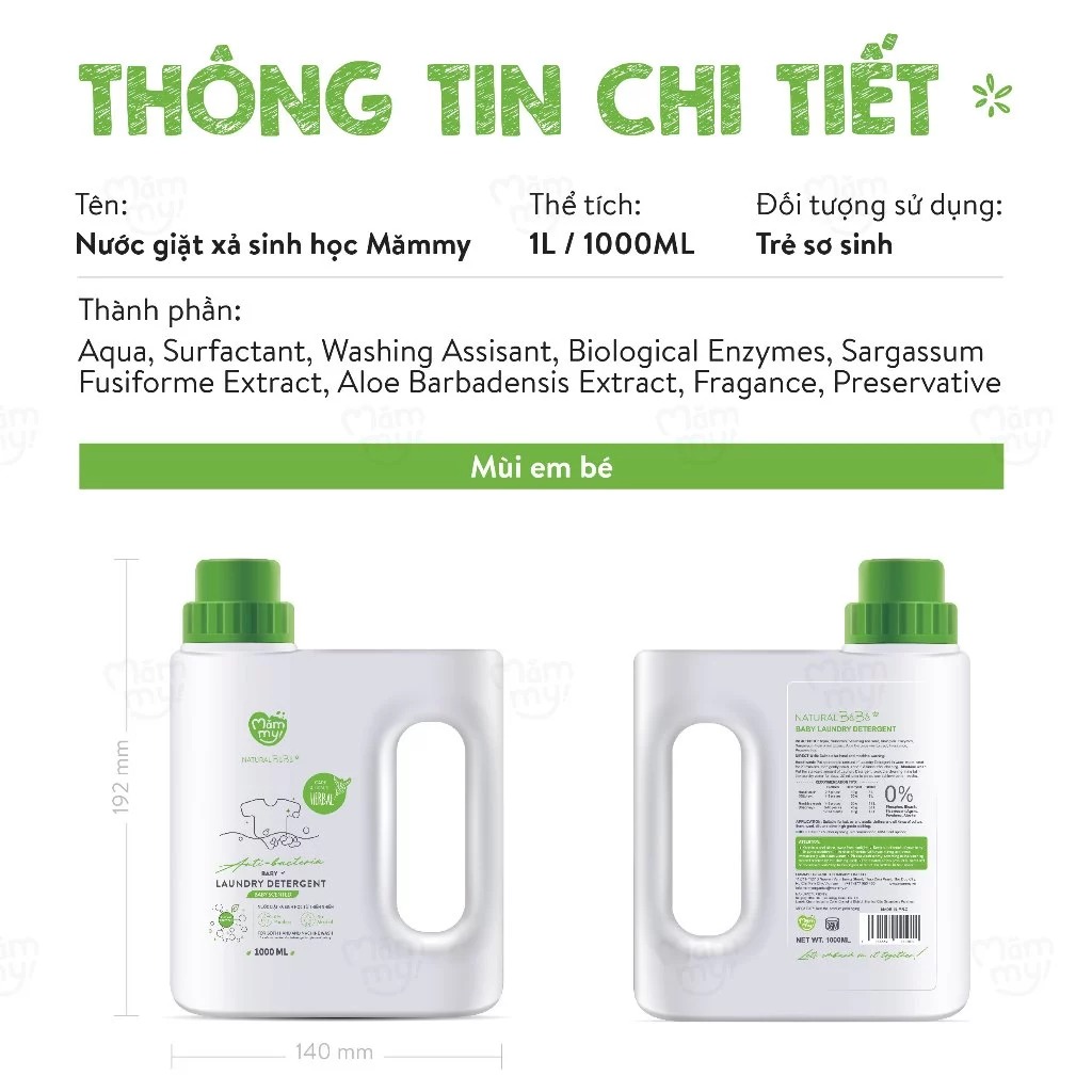 MAMMY - NƯỚC GIẶT XẢ SINH HỌC