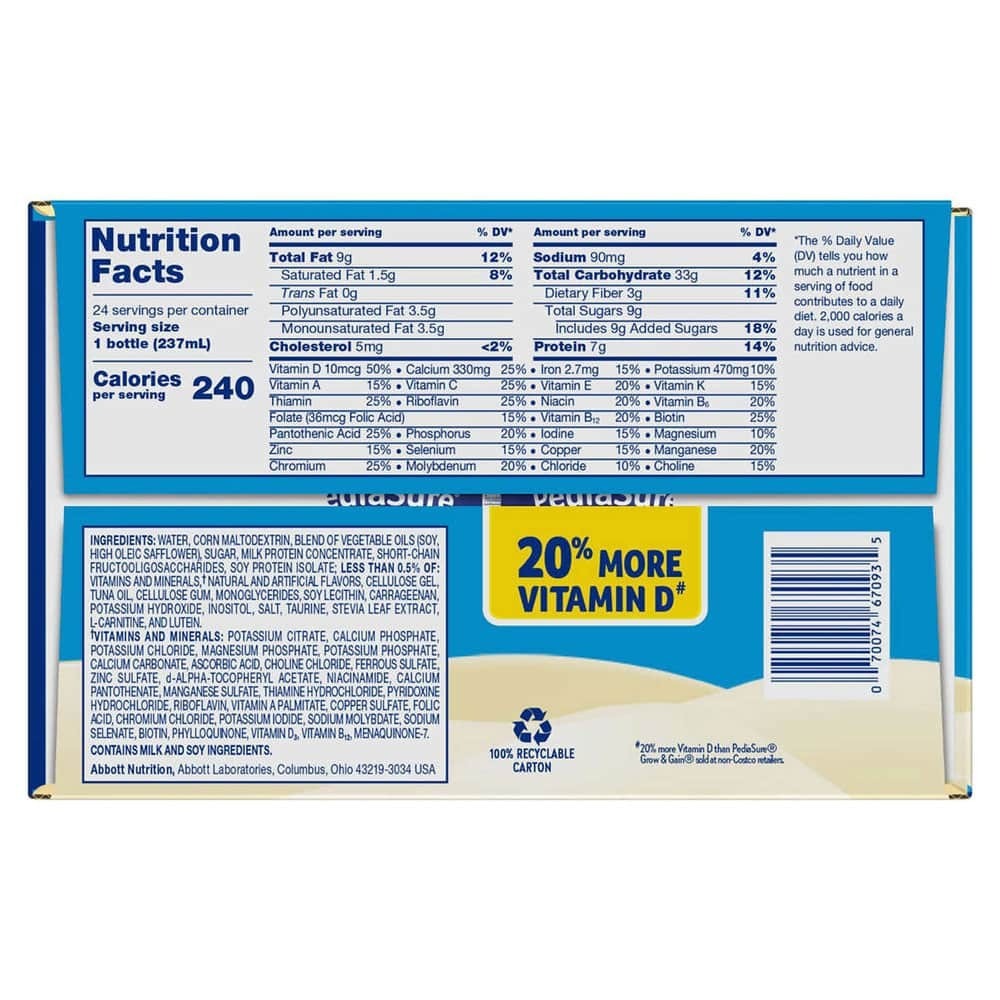 ABBOTT - 1Y+SỮA NƯỚC PEDIASURE MỸ GROW & GAIN
