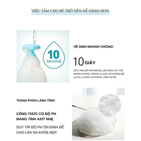 GOONGBE - SỮA TẮM GỘI PRIMMUNE SHAMPOO & BATH