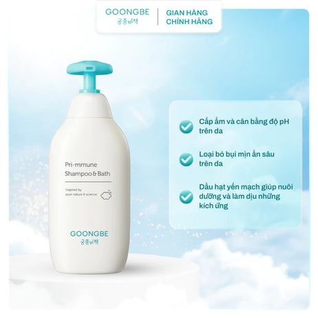 GOONGBE - SỮA TẮM GỘI PRIMMUNE SHAMPOO & BATH