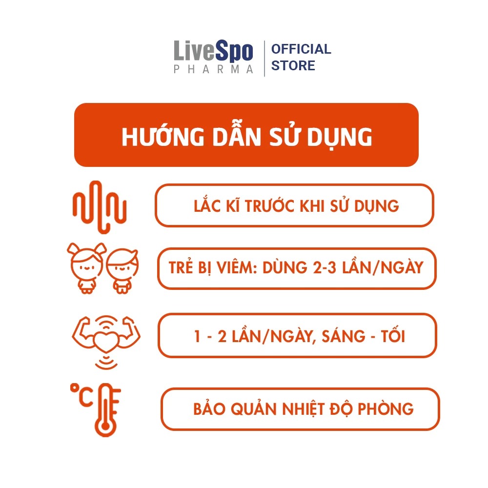 LIVESPO - VỆ SINH TAI NAVAX MŨI HỌNG 4 TỶ BÀO TỬ LỢI KHUẨN