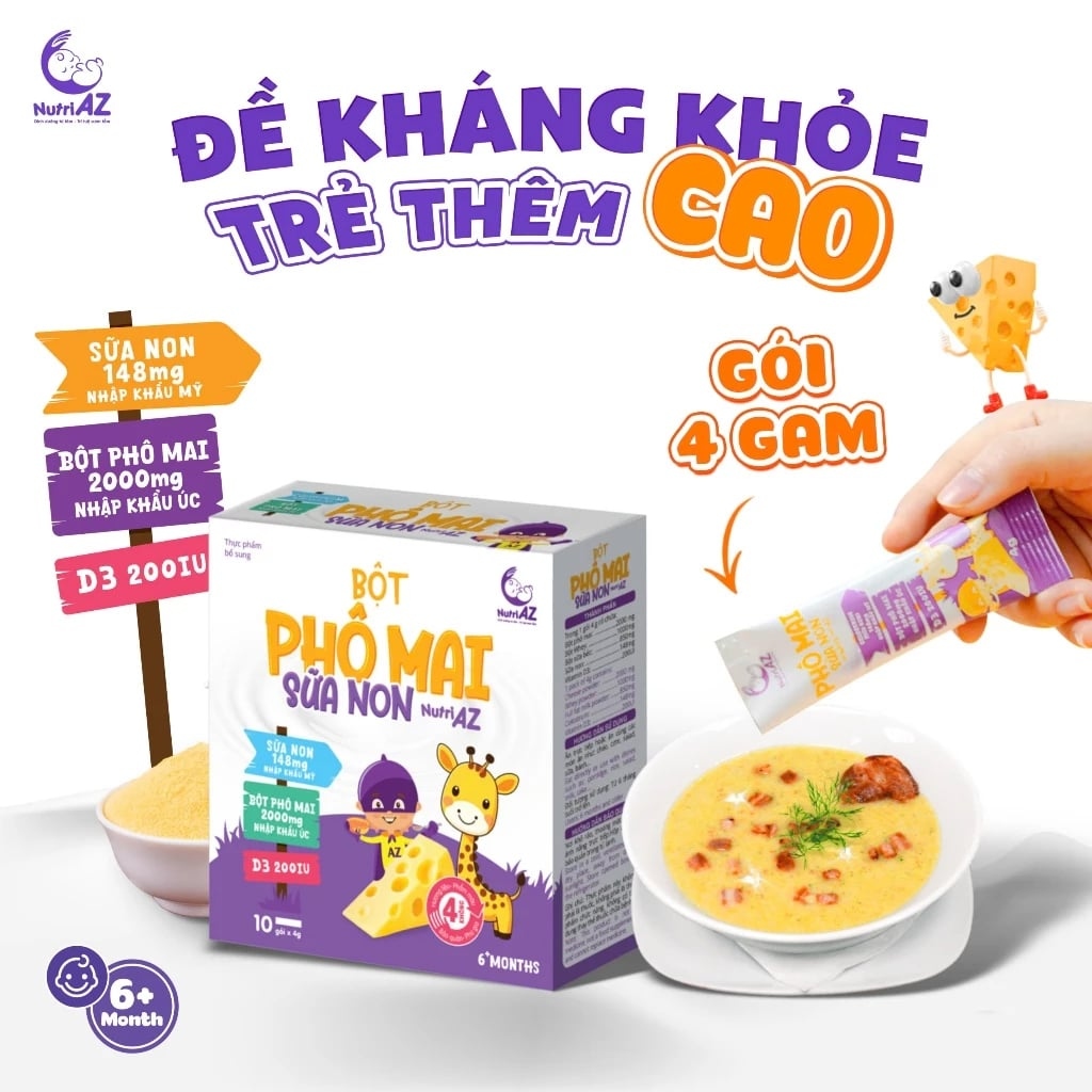 NUTRI AZ - 6M+BỘT PHÔ MAI SỮA NON
