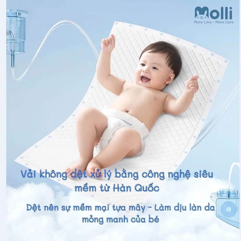 MOLLI - MIẾNG LÓT CHỐNG THẤM DÙNG 1 LẦN CHO BÉ
