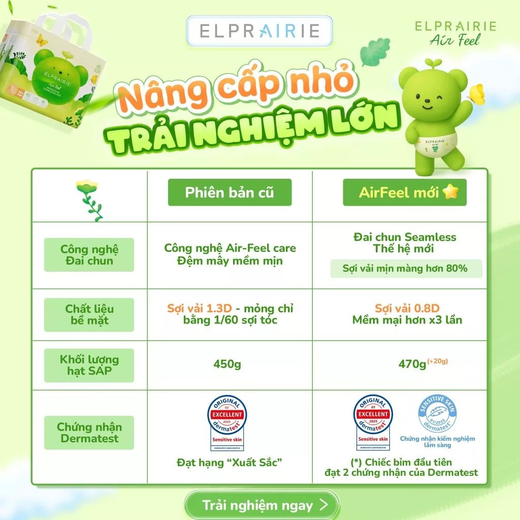ELPRAIRIE - BỈM NỘI ĐỊA HÀN AIR FEEL