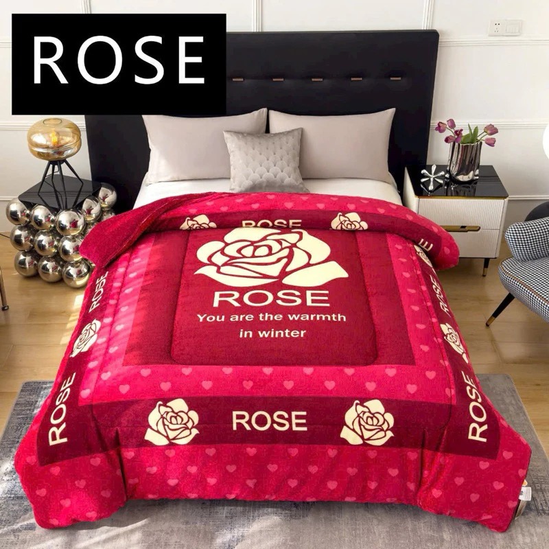 HP - CHĂN COCO ROSE LÔNG THỎ 2mx2m2