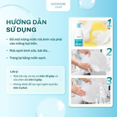GOONGBE - NƯỚC RỬA BÌNH BABY BOTTLE & DISH CLEANSER