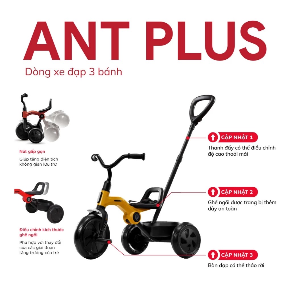 QPLAY - XE ĐẨY 3 BÁNH ANT PLUS TRIKE