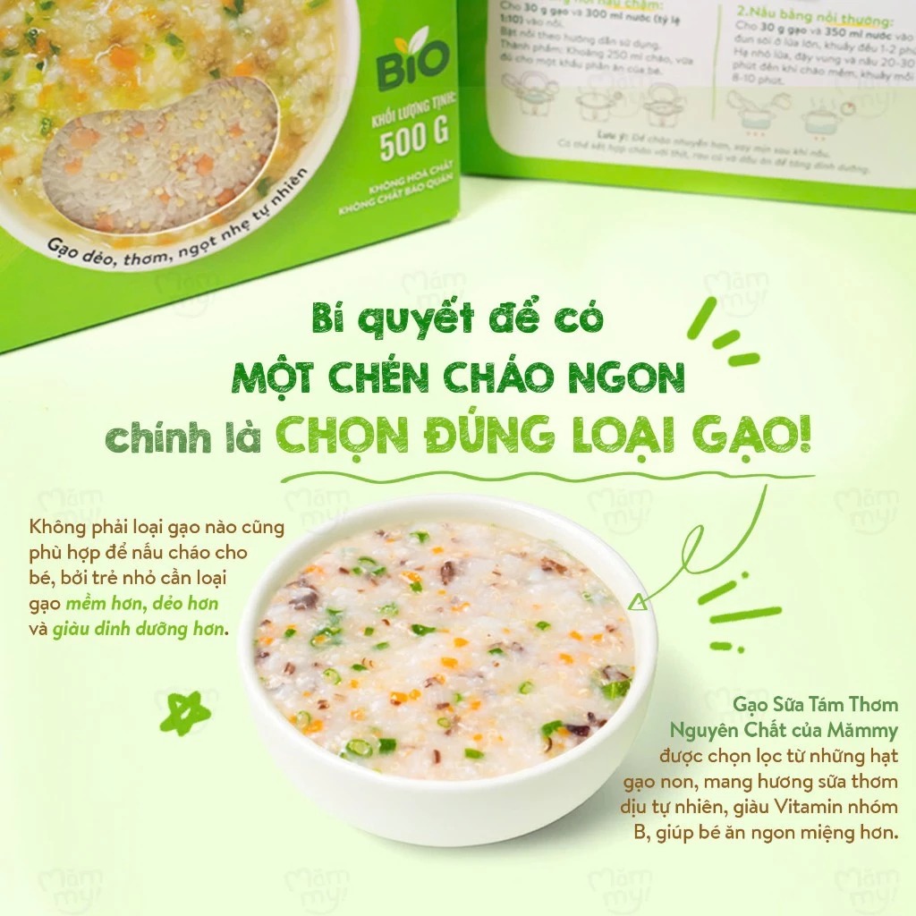 MAMMY - 6M+GẠO SỮA ĂN DẶM