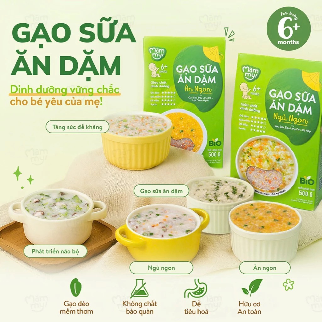 MAMMY - 6M+GẠO SỮA ĂN DẶM