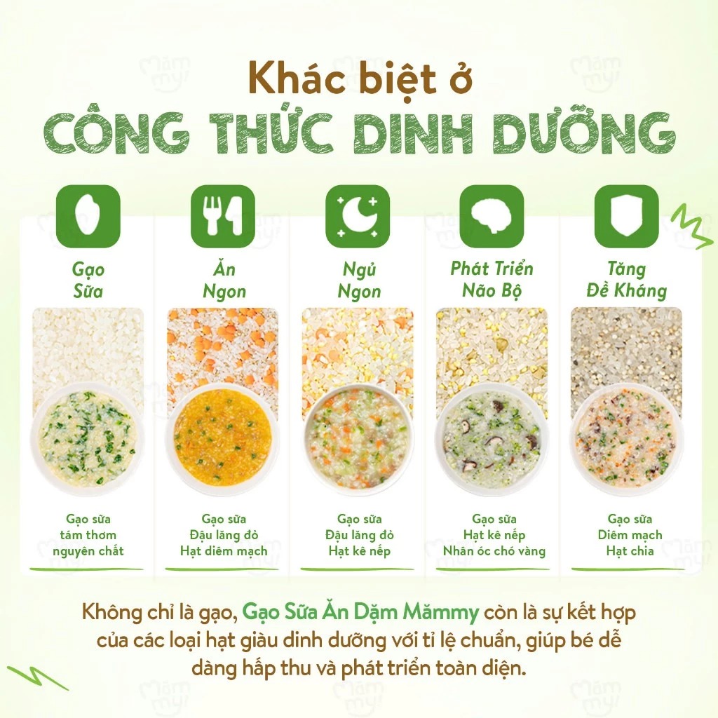 MAMMY - 6M+GẠO SỮA ĂN DẶM