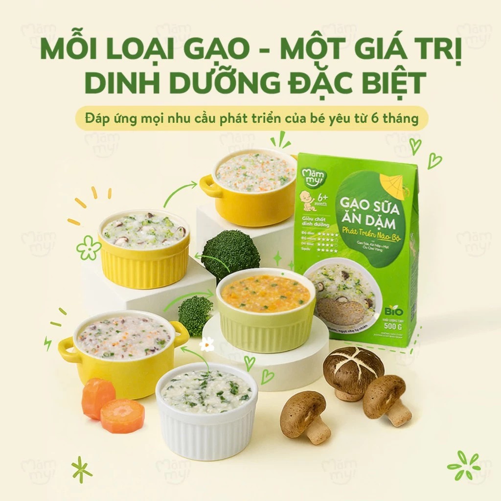MAMMY - 6M+GẠO SỮA ĂN DẶM