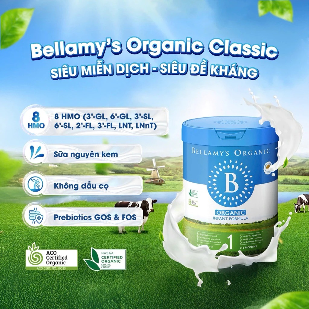 BELLAMY'S - SỮA BỘT HỮU CƠ 8HMO CLASSIC 2.0