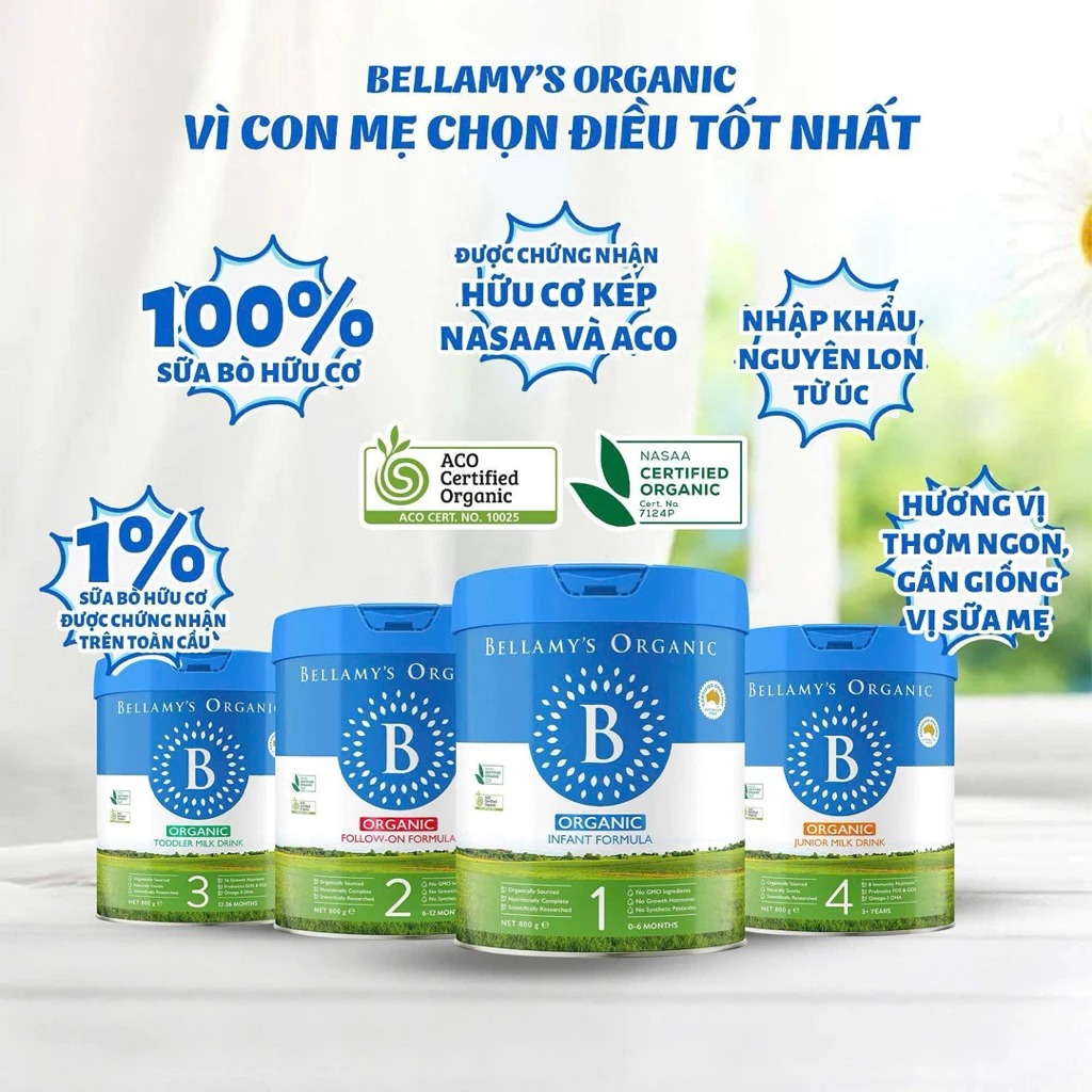 BELLAMY'S - SỮA BỘT HỮU CƠ 8HMO CLASSIC 2.0