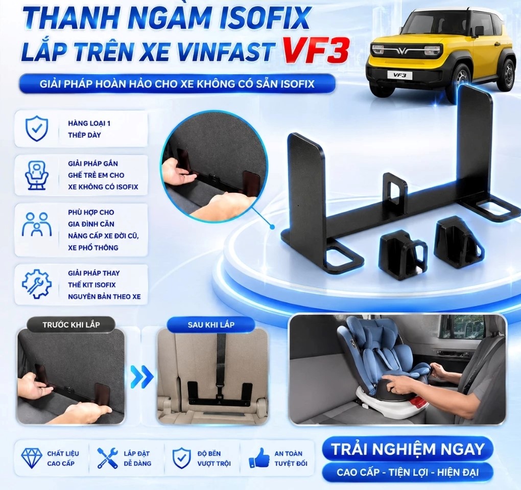 LC - THANH NGÀM ISOFIX LẮP GHẾ NGỒI Ô TÔ TRẺ EM