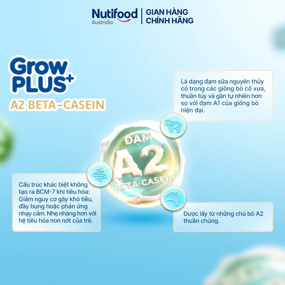 NUTIFOOD - SỮA BỘT GROW PLUS ĐẠM A2