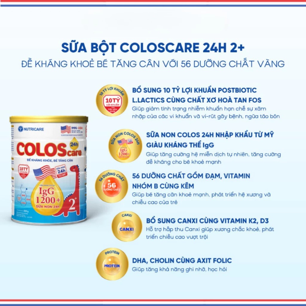 NUTRICARE - SỮA BỘT COLOSCARE 24H