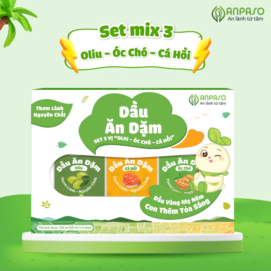 ANPASO - 6M+SET 3 DẦU ĂN DẶM
