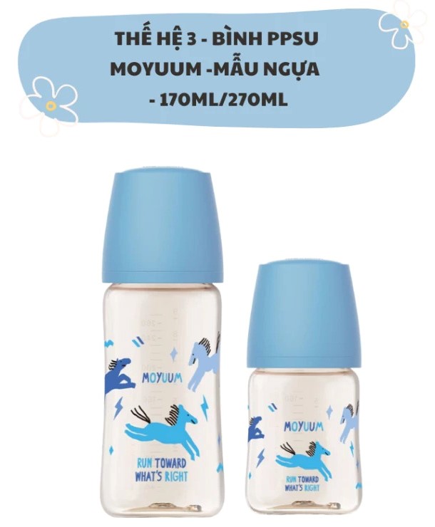MOYUUM - BÌNH SỮA PPSU THẾ HỆ 3 NEW