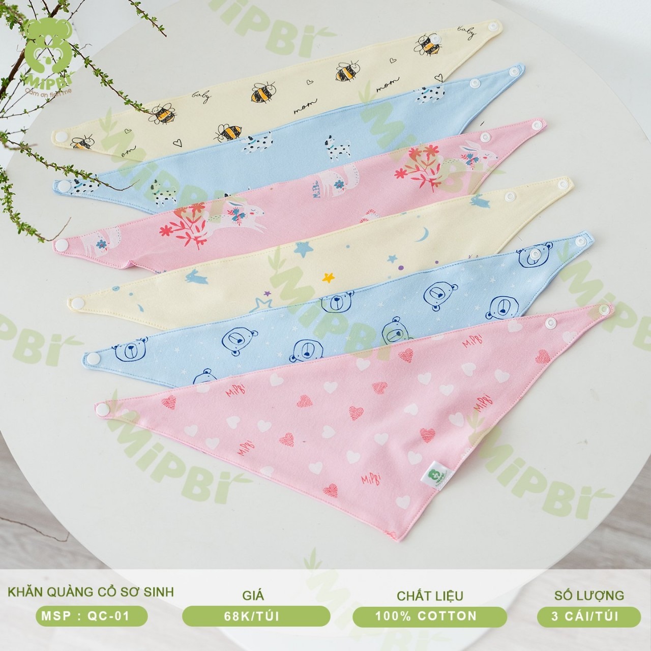 MIPBI - KHĂN QUÀNG CỔ TAM GIÁC QC-01