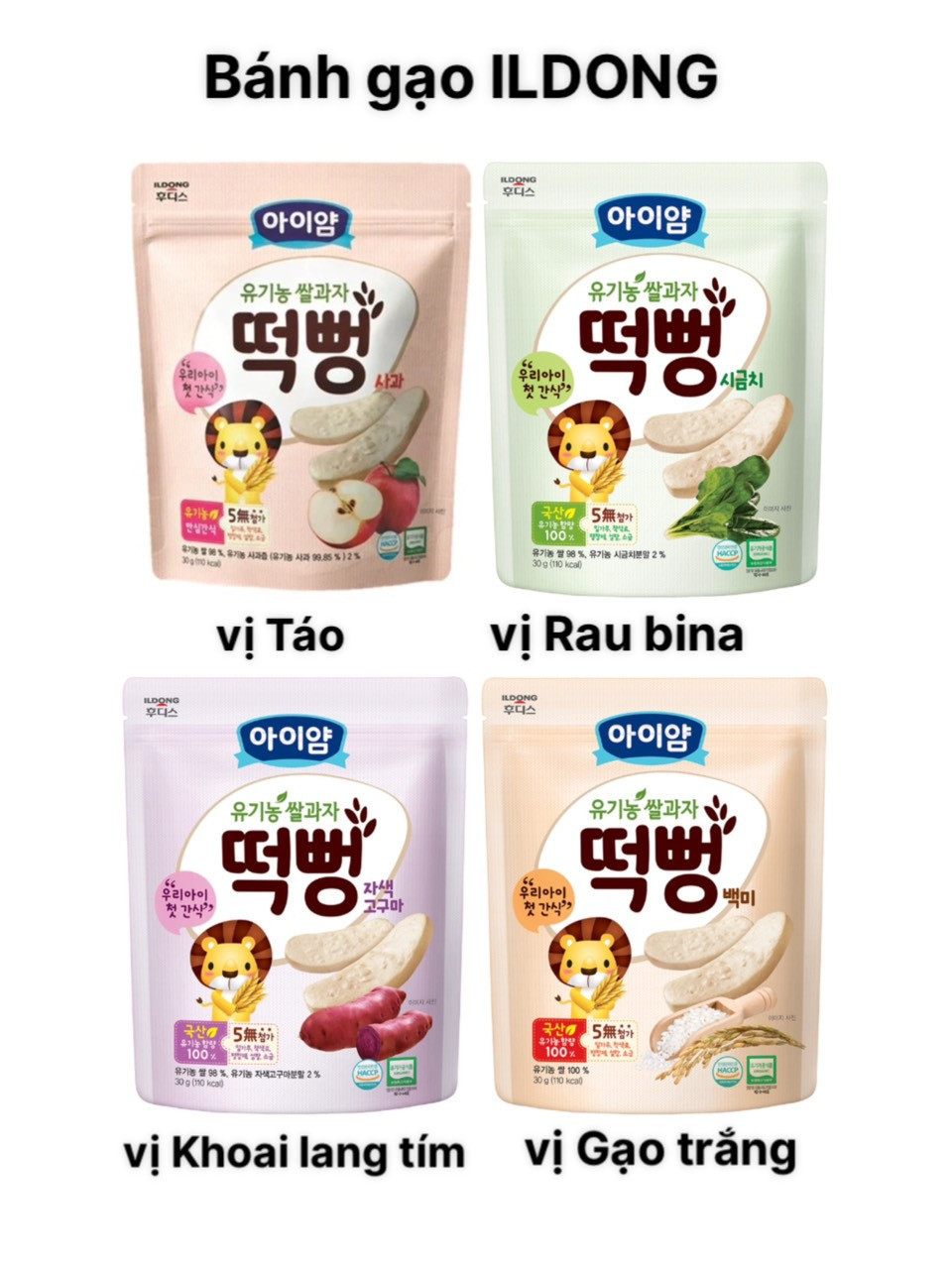 ILDONG - 6M+BÁNH GẠO HỮU CƠ