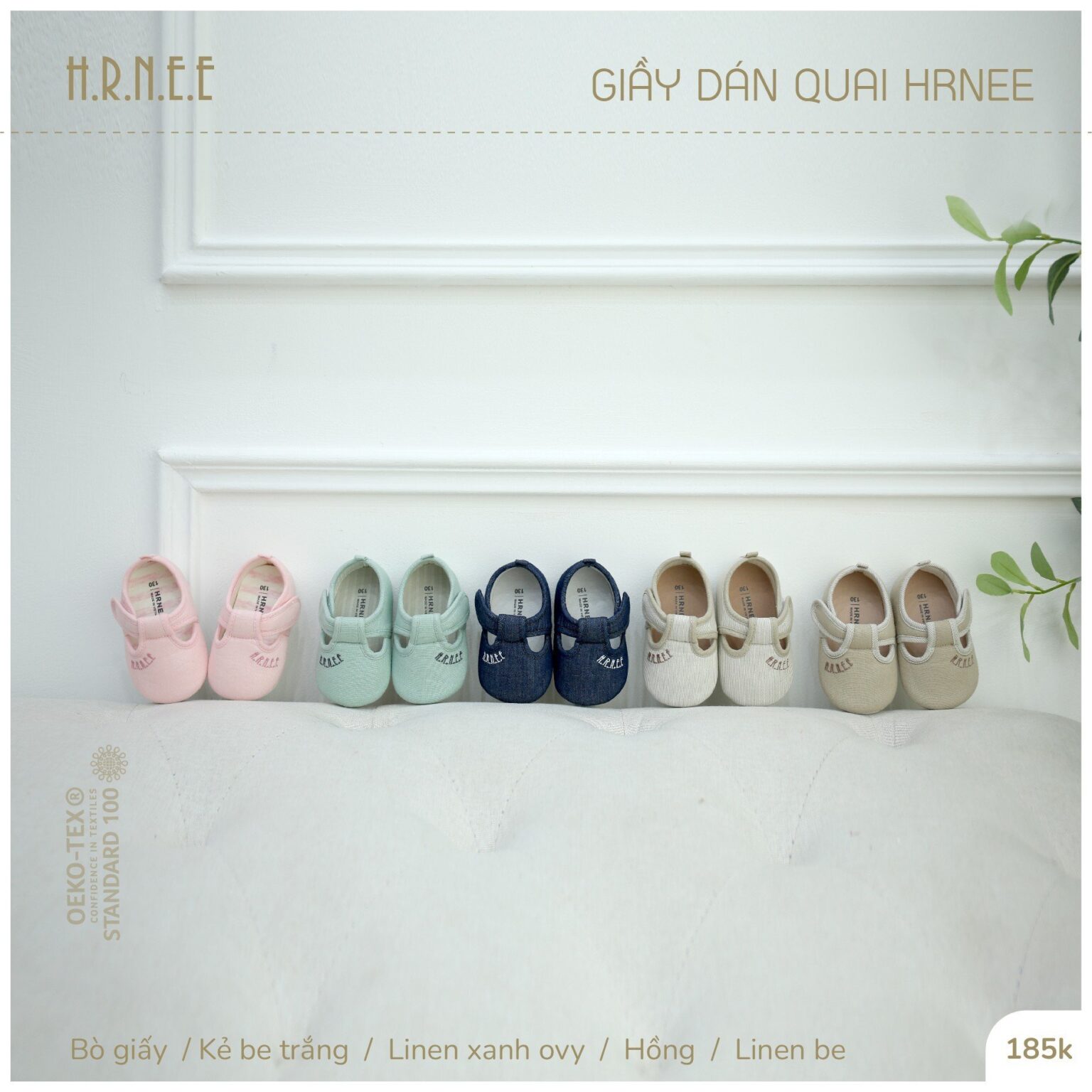 HRNEE Giày dán quai(S13-16)