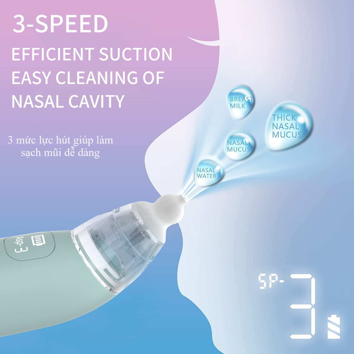 BABY NASAL ASPIRATOR - HÚT MŨI ĐIỆN CÓ NHẠC BX002